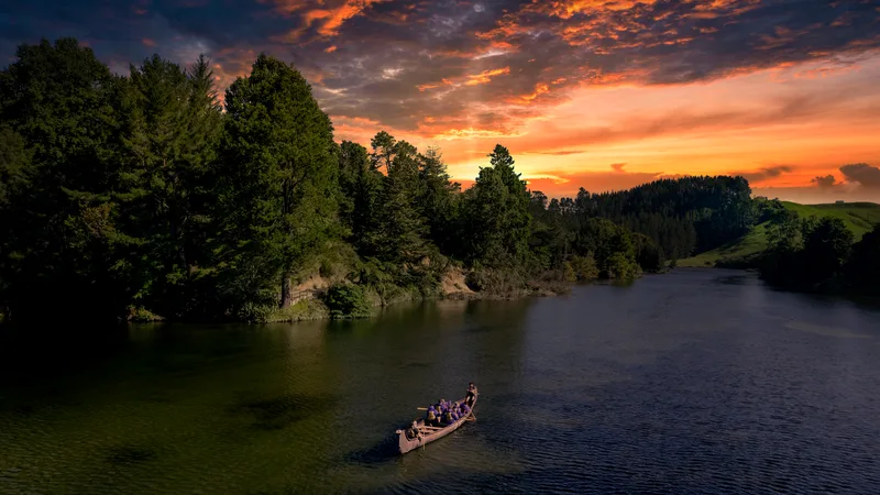 Sunset settling over Lake McLaren