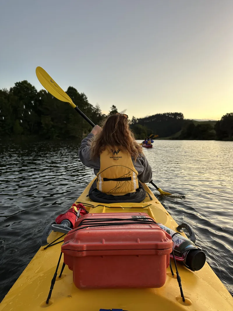 A solo paddle into the evening calm