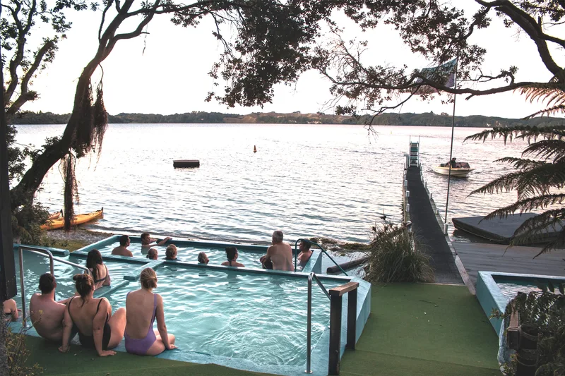 Hot pools on the edge of Lake Rotoiti